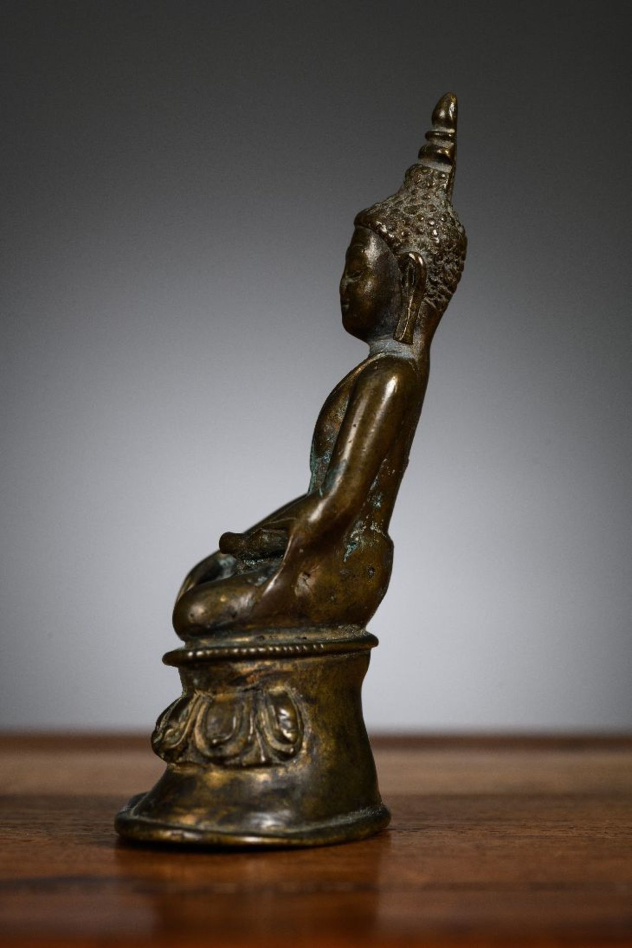 Tibetan statue in bronze 'Buddha', 13th - 14th century - Image 4 of 9