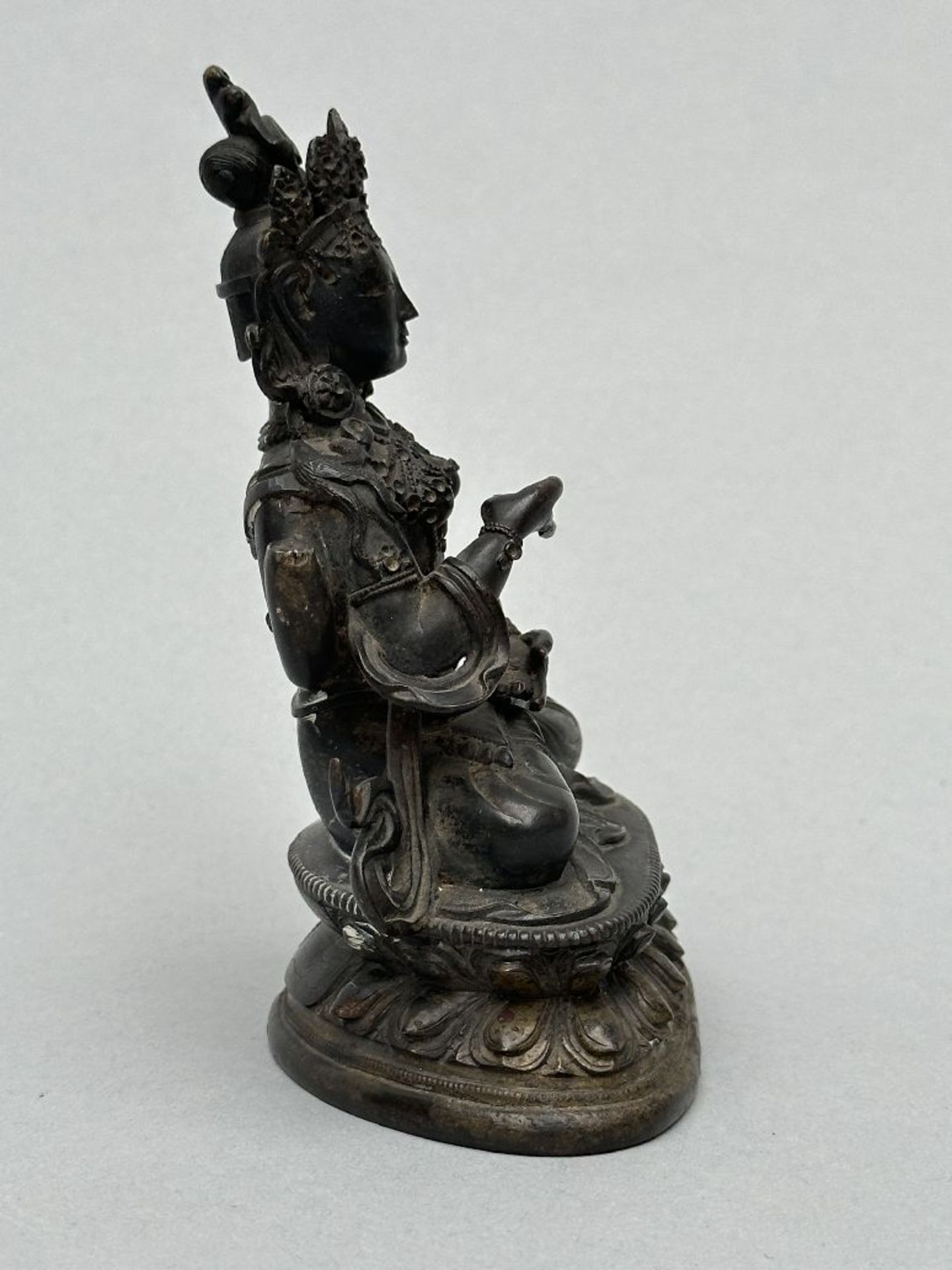 Bronze statue 'Bodhisattva', China or Mongolia 18th century (*) - Image 6 of 9