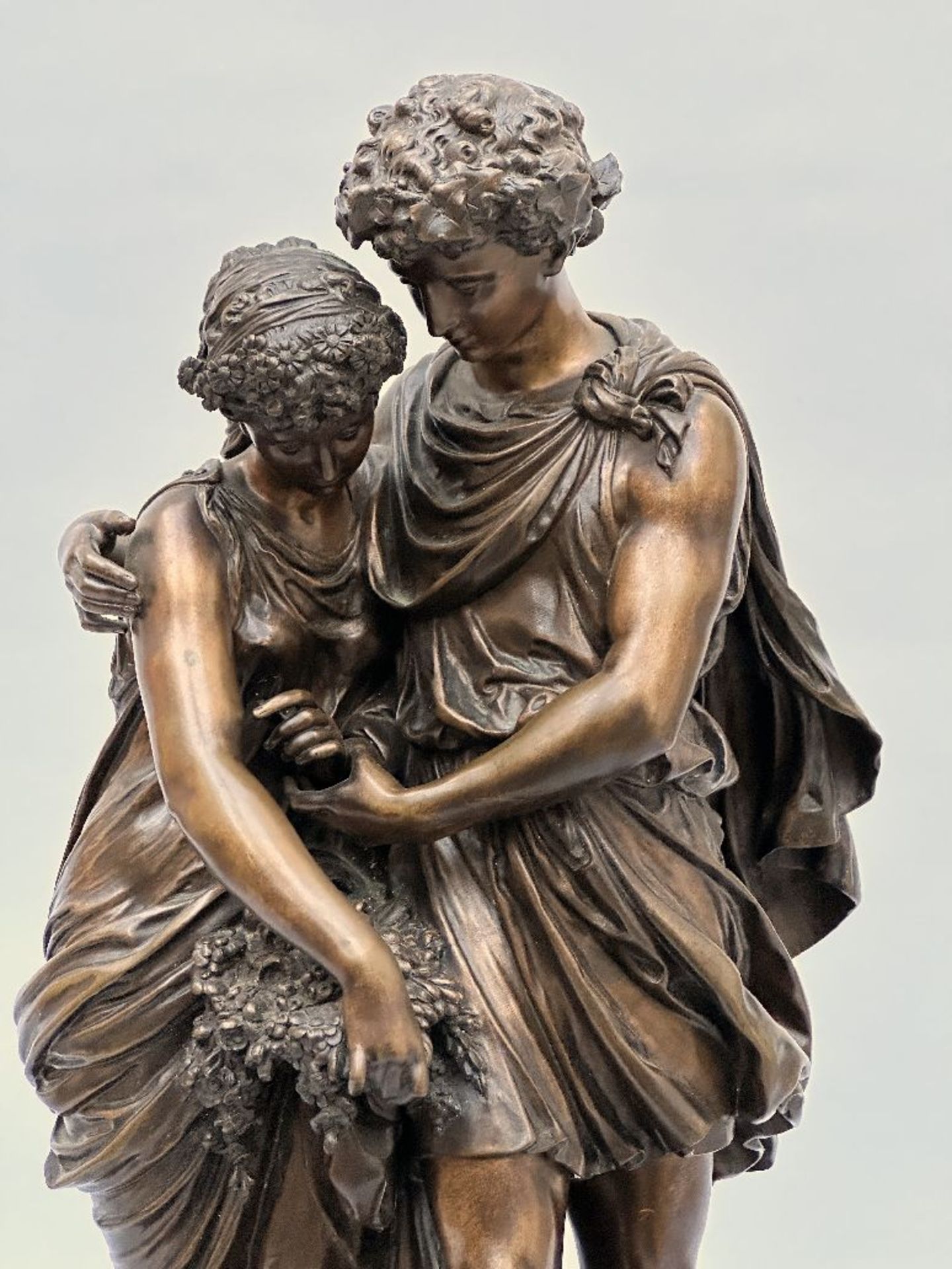 Mathurin Moreau: clock with bronze statue 'couple' - Bild 7 aus 7