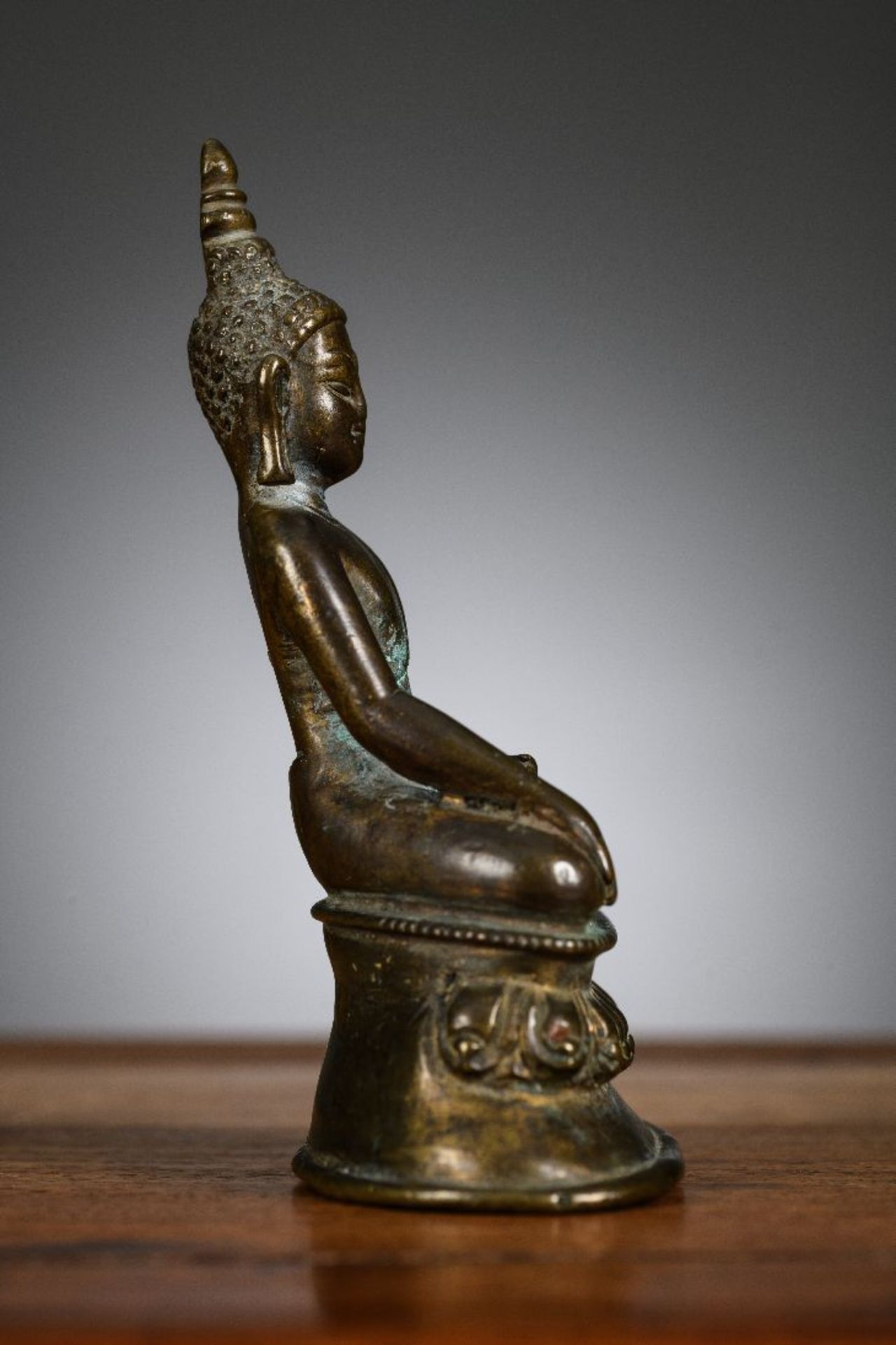 Tibetan statue in bronze 'Buddha', 13th - 14th century - Image 2 of 9