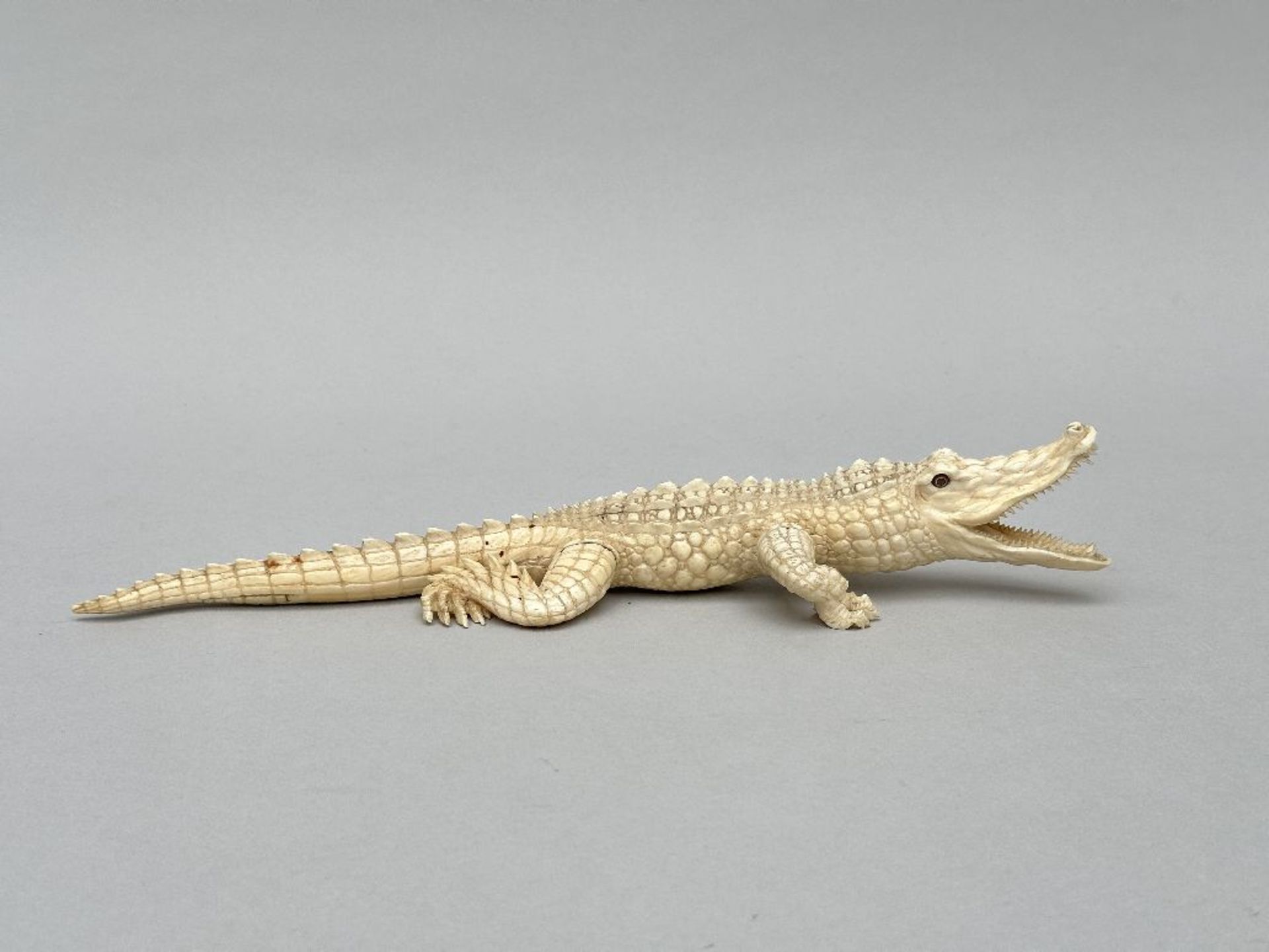 A Japanese okimono 'crocodile', Meiji period - Image 6 of 9