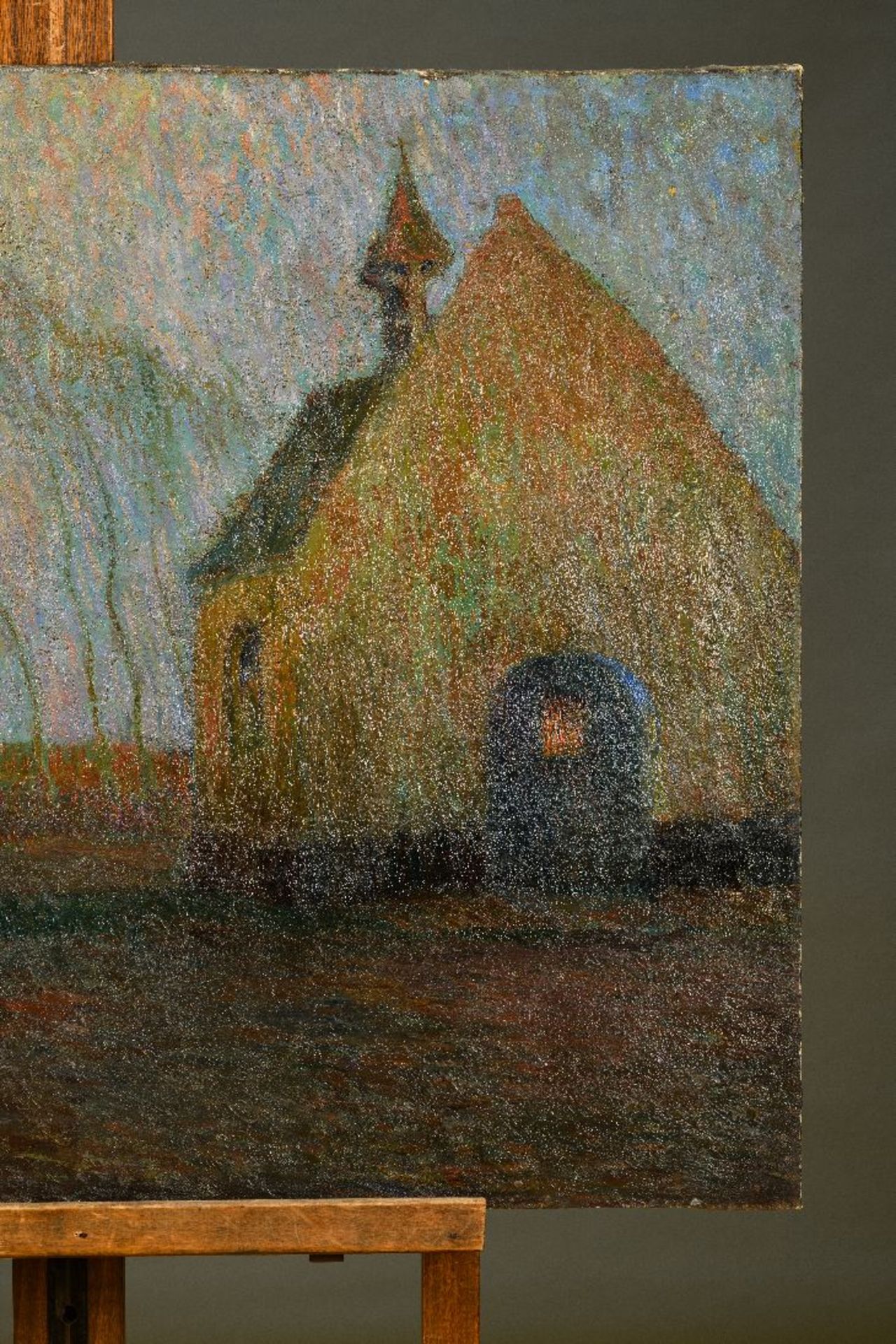 Gustave De Smet: painting (o/c) 'sunset near a chapel' - Image 3 of 8