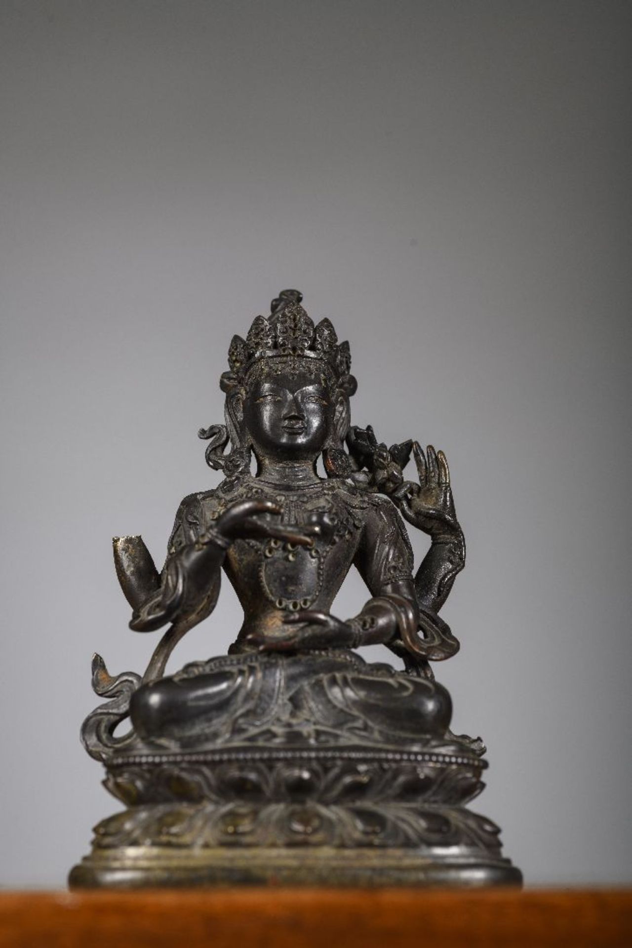 Bronze statue 'Bodhisattva', China or Mongolia 18th century (*)