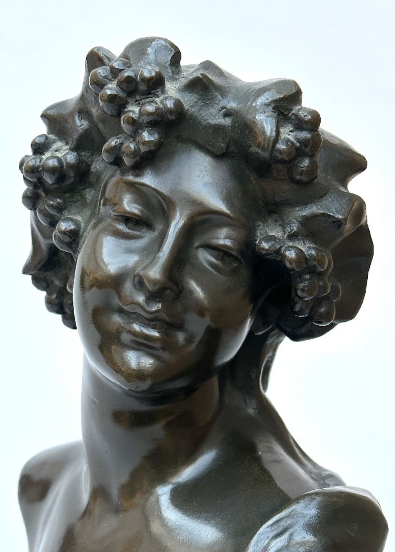 Jef Lambeaux: bronze bust 'bacchant' - Image 4 of 5