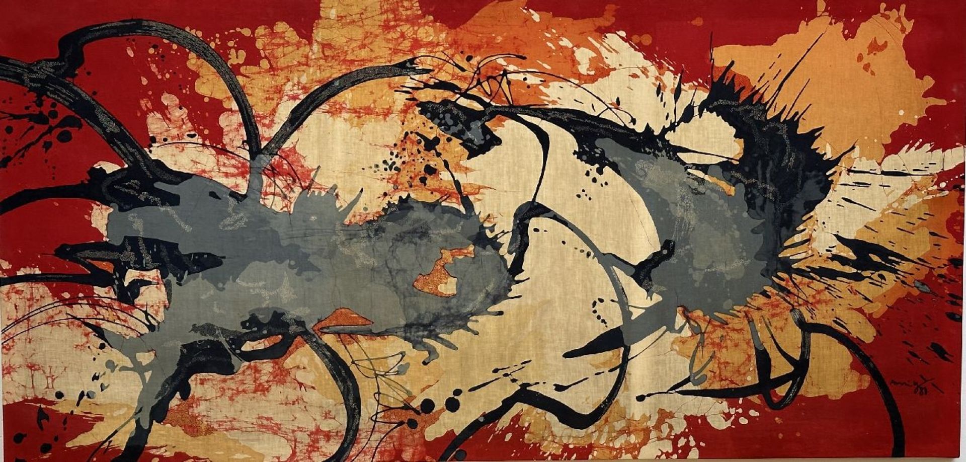 Amri Yahya: batik painting 'abstract composition'