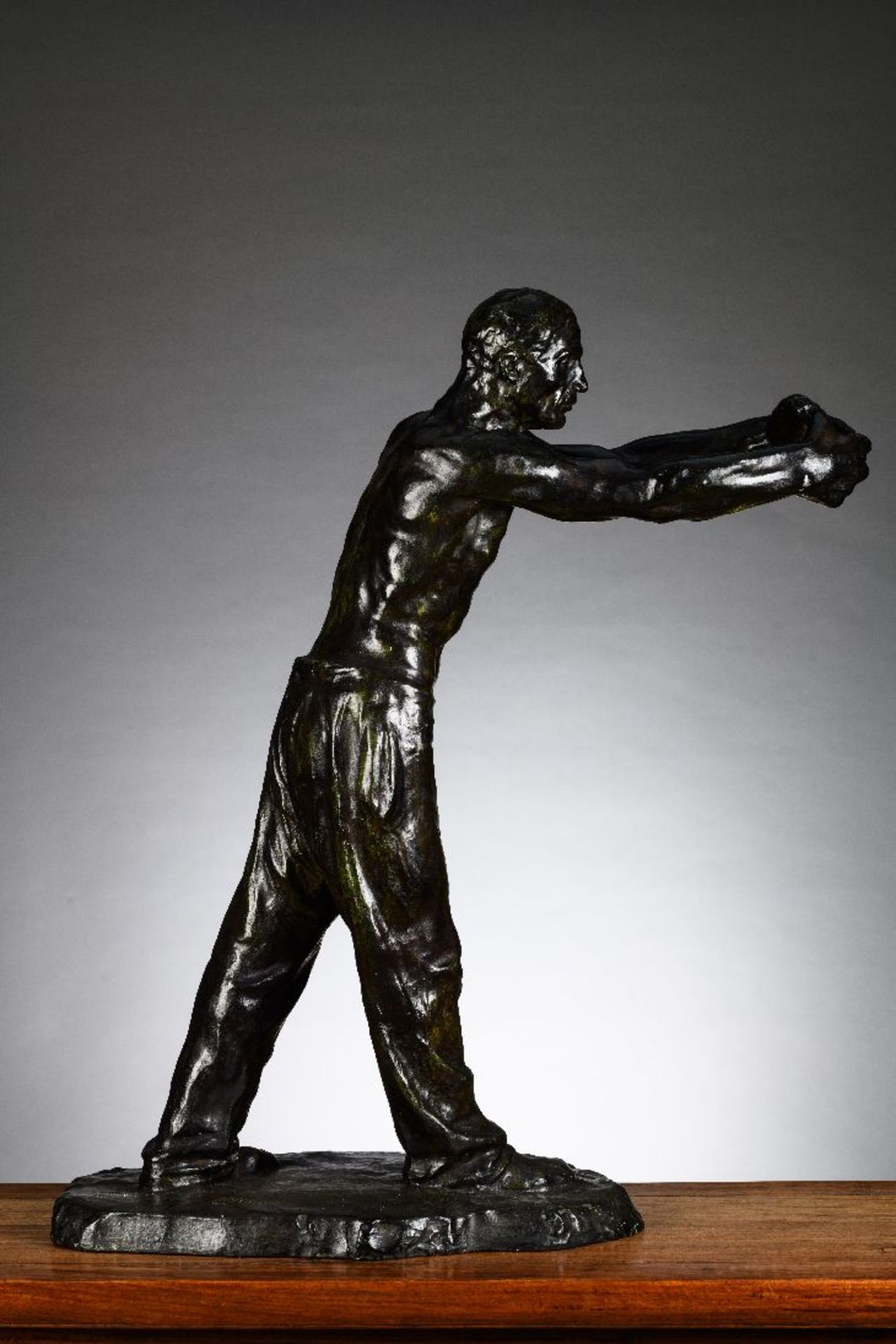 George Minne (1912): bronze statue 'the docker' - Image 5 of 9