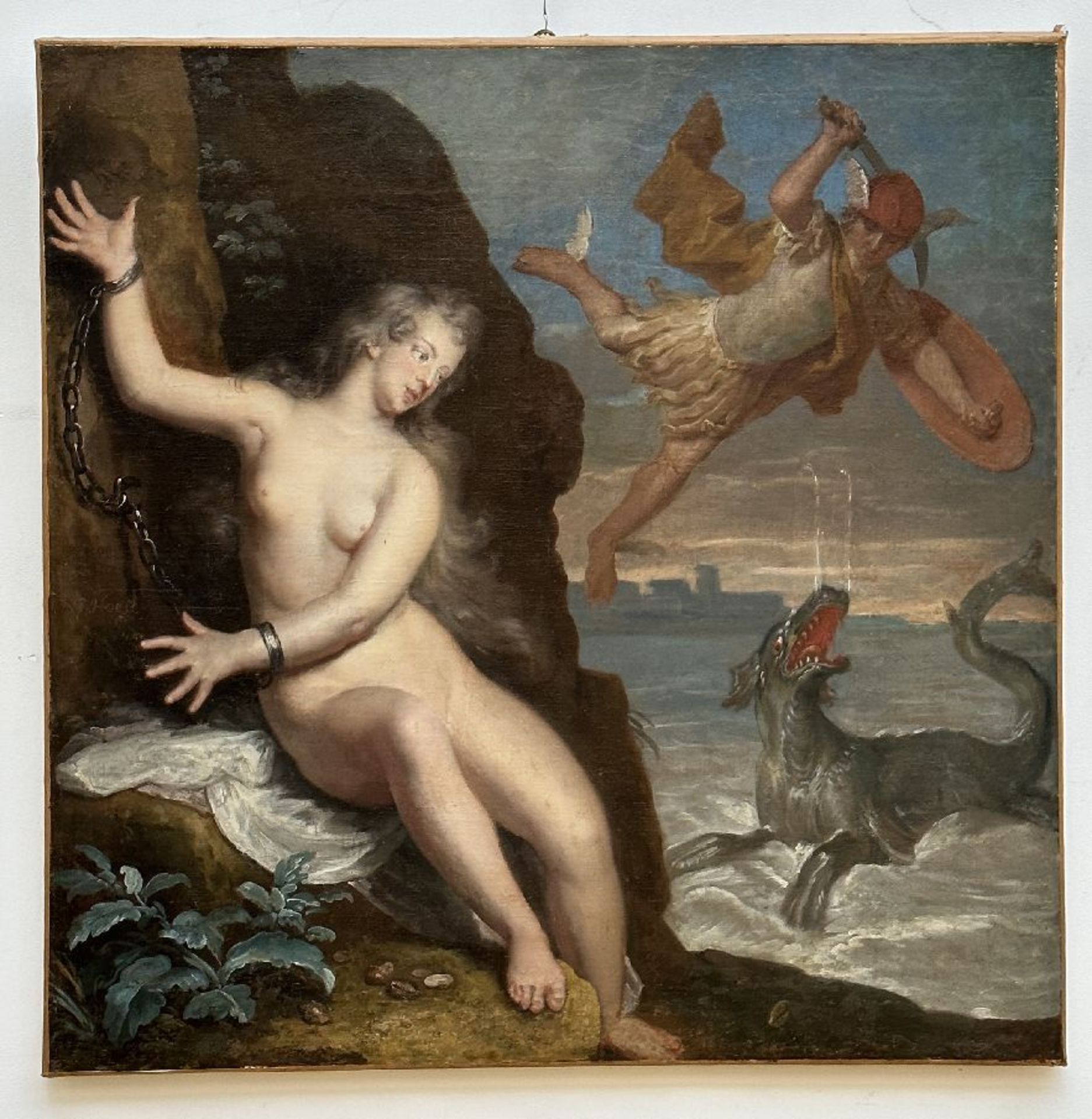 Gerard Hoet (17th - 18th century): painting (o/c) 'Perseus saving Andromeda' (*) - Image 2 of 7