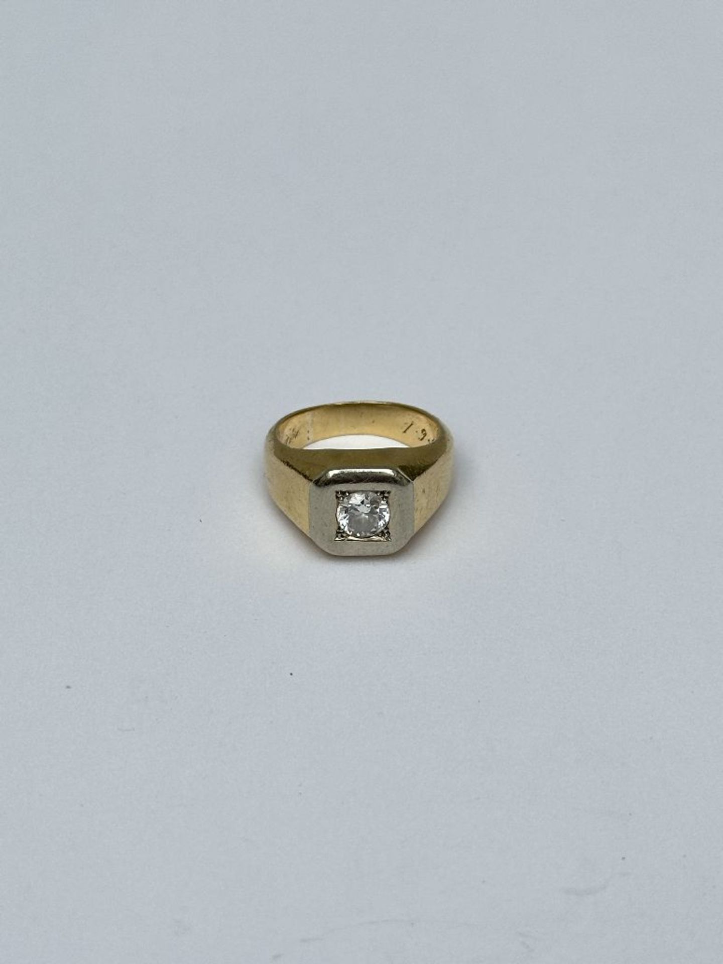 Men's ring in yellow gold with brilliant - Image 5 of 8