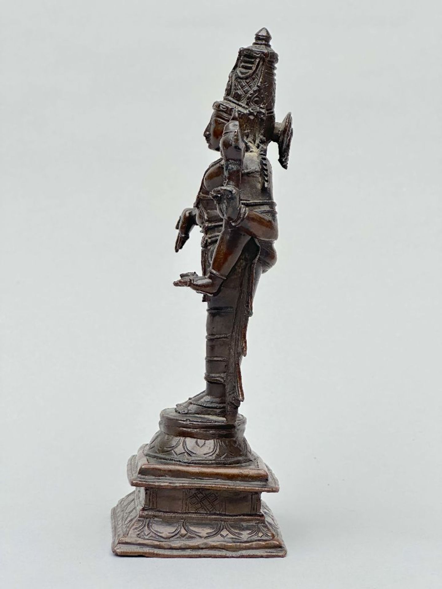 Indian statue in bronze 'Vishnu', 17th - 18th century - Image 9 of 9