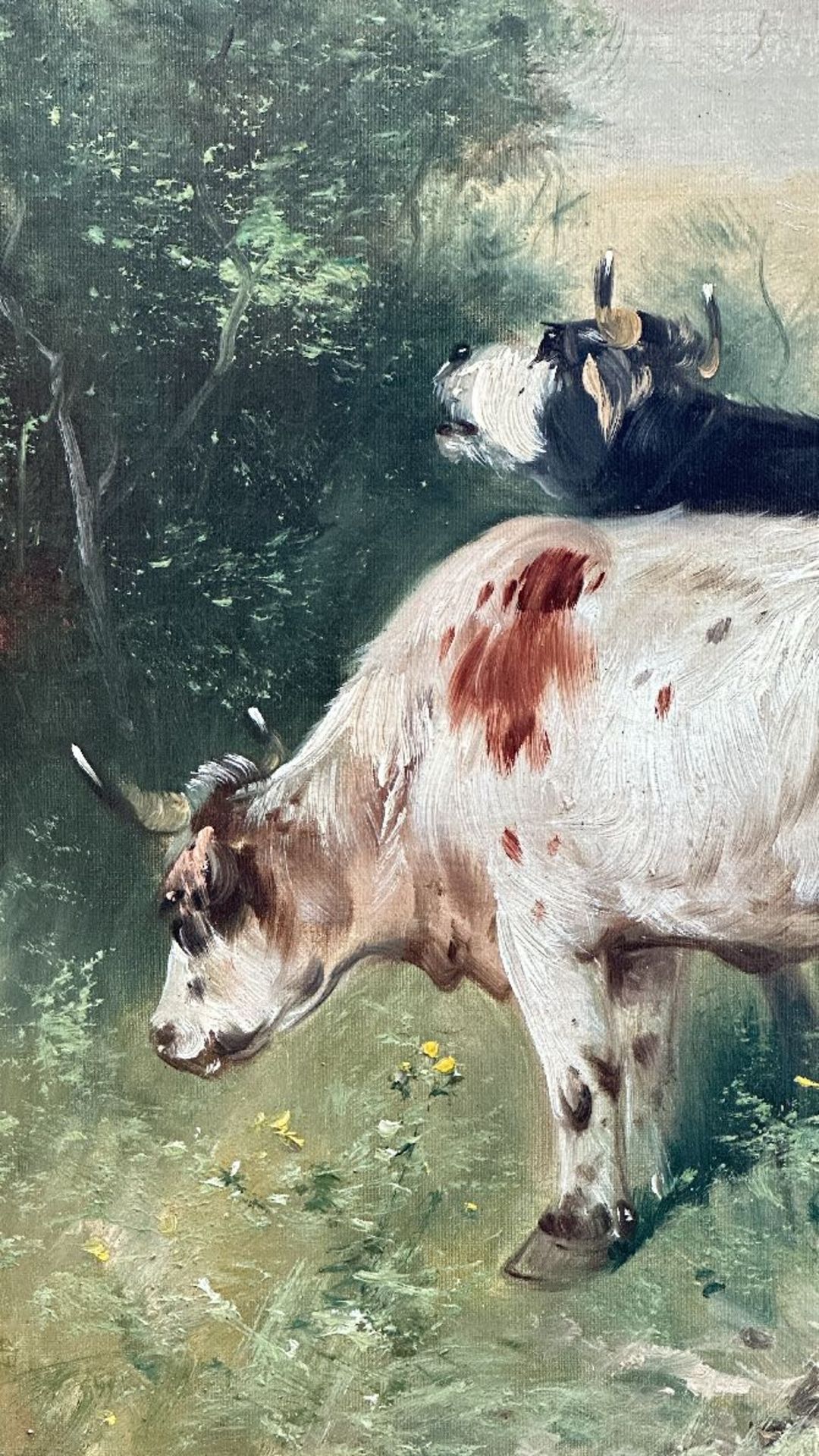 Henri en Paul Schouten: two paintings (o/c) 'cows' - Image 3 of 8