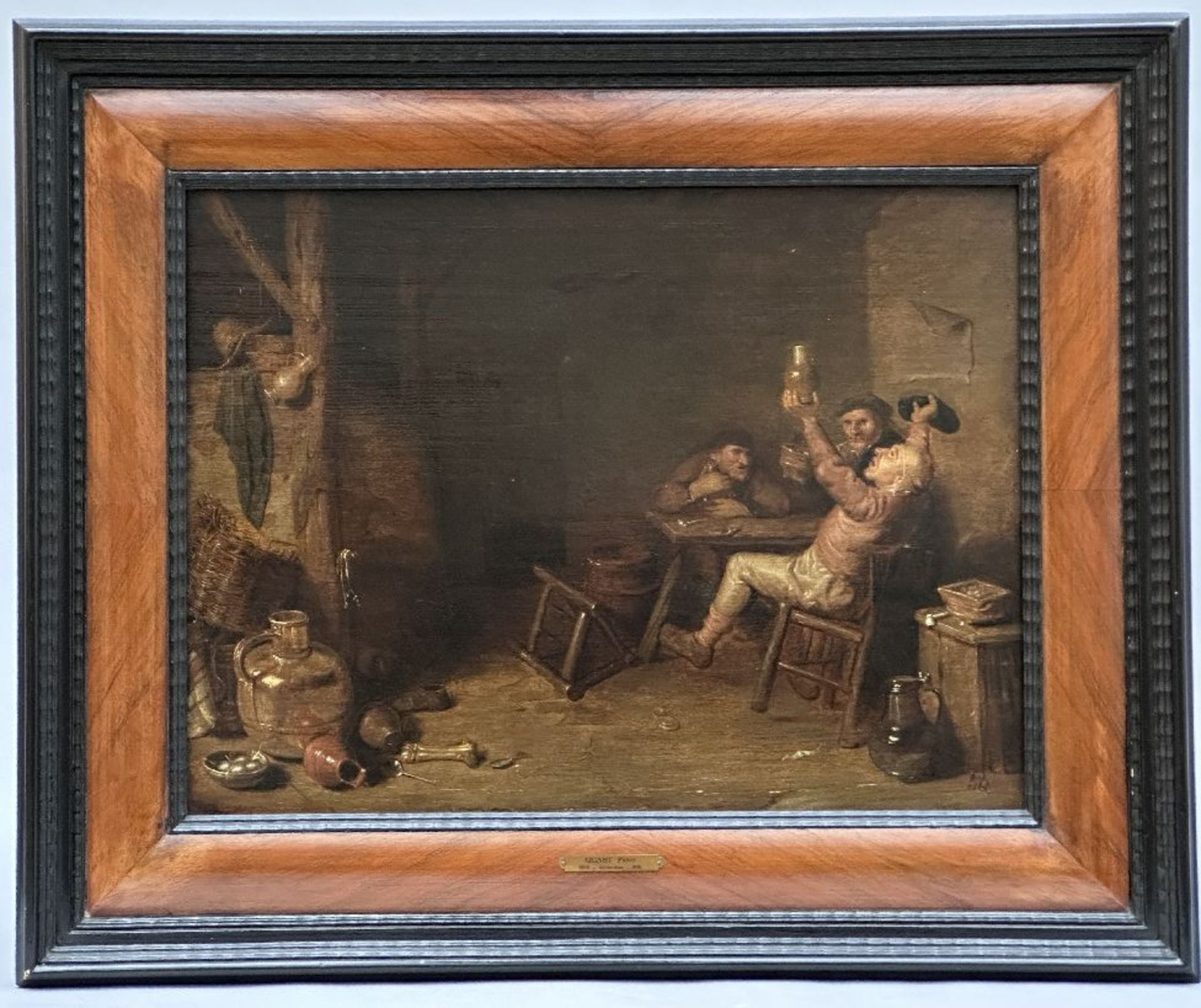 Anonymous (17th century): painting (o/p) 'tavern scene’ - Image 2 of 6