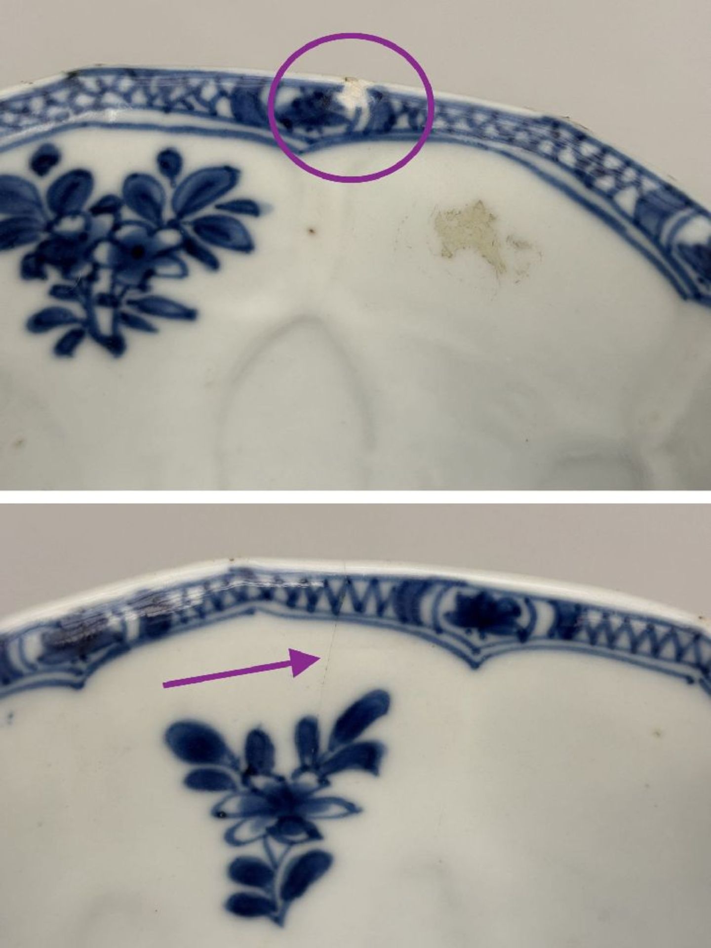A pair of cups and saucers in Chinese blue and white porcelain, Kangxi period (*) - Bild 5 aus 5