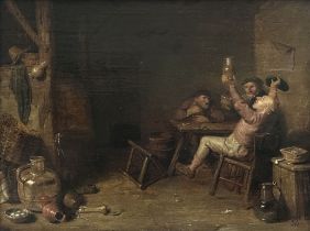 Anonymous (17th century): painting (o/p) 'tavern scene’
