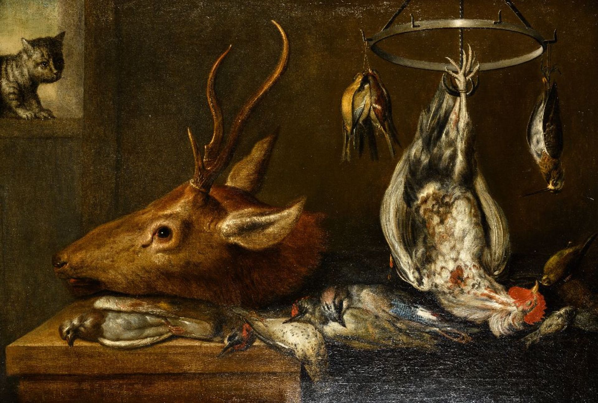 G. Allard (17th century): painting (o/c) 'still life with wildlife'