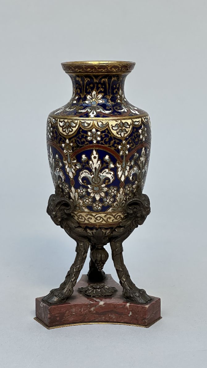 Three champlevé vases, circa 1900 - Image 2 of 4