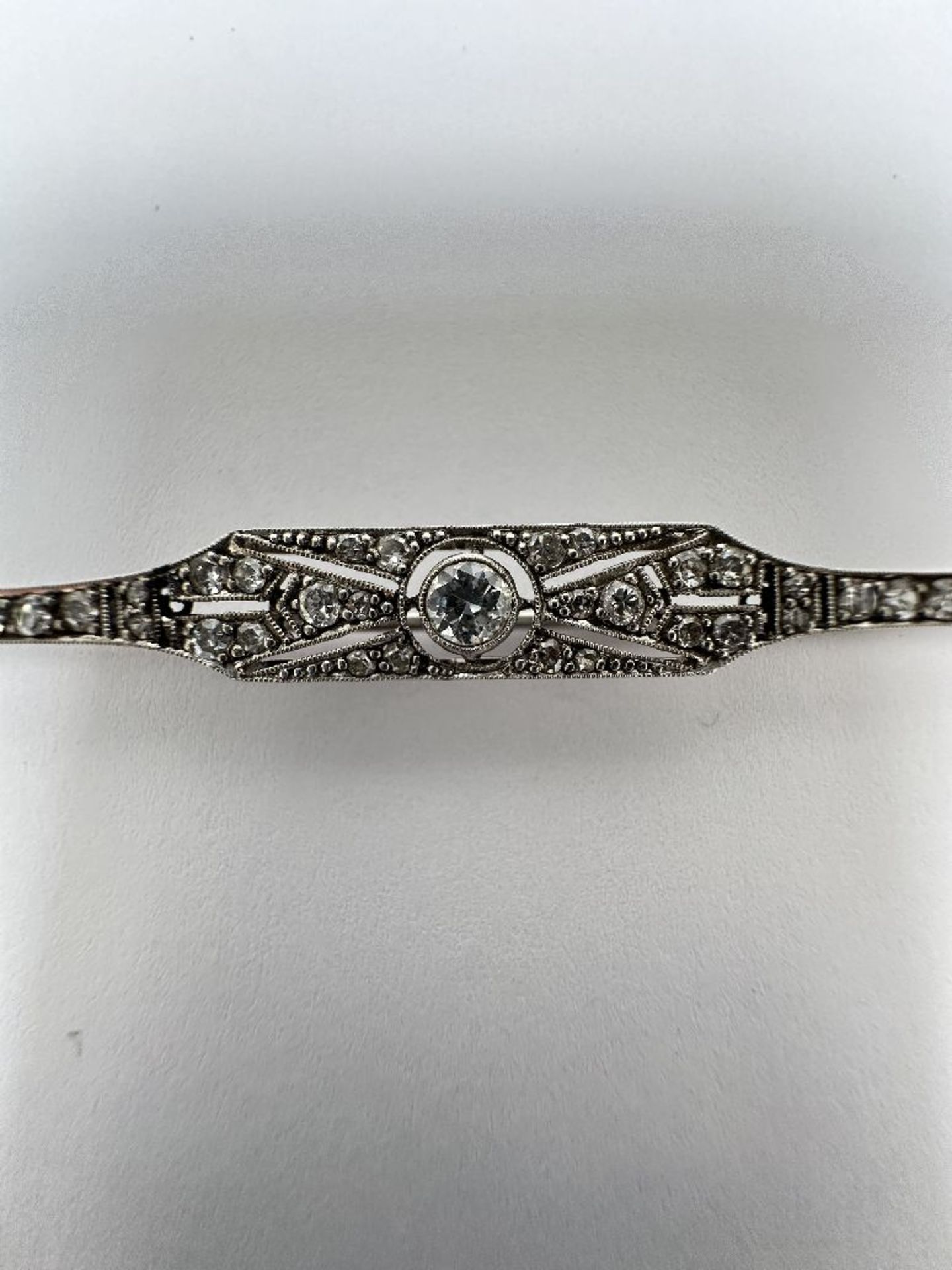 Art Deco brooch with diamonds - Bild 5 aus 6