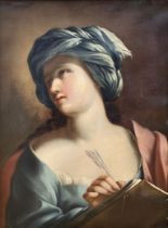 Giovanni Francesco Romanelli (after): painting (o/c) 'Sibyl' (*)