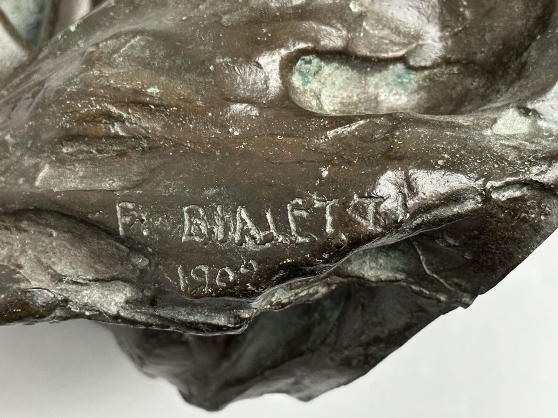 Felice Bialetti (1902): sculpture in bronze 'Leda' - Bild 8 aus 8