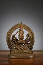 Bronze statue 'tantric', Nepal 17th - 18th century