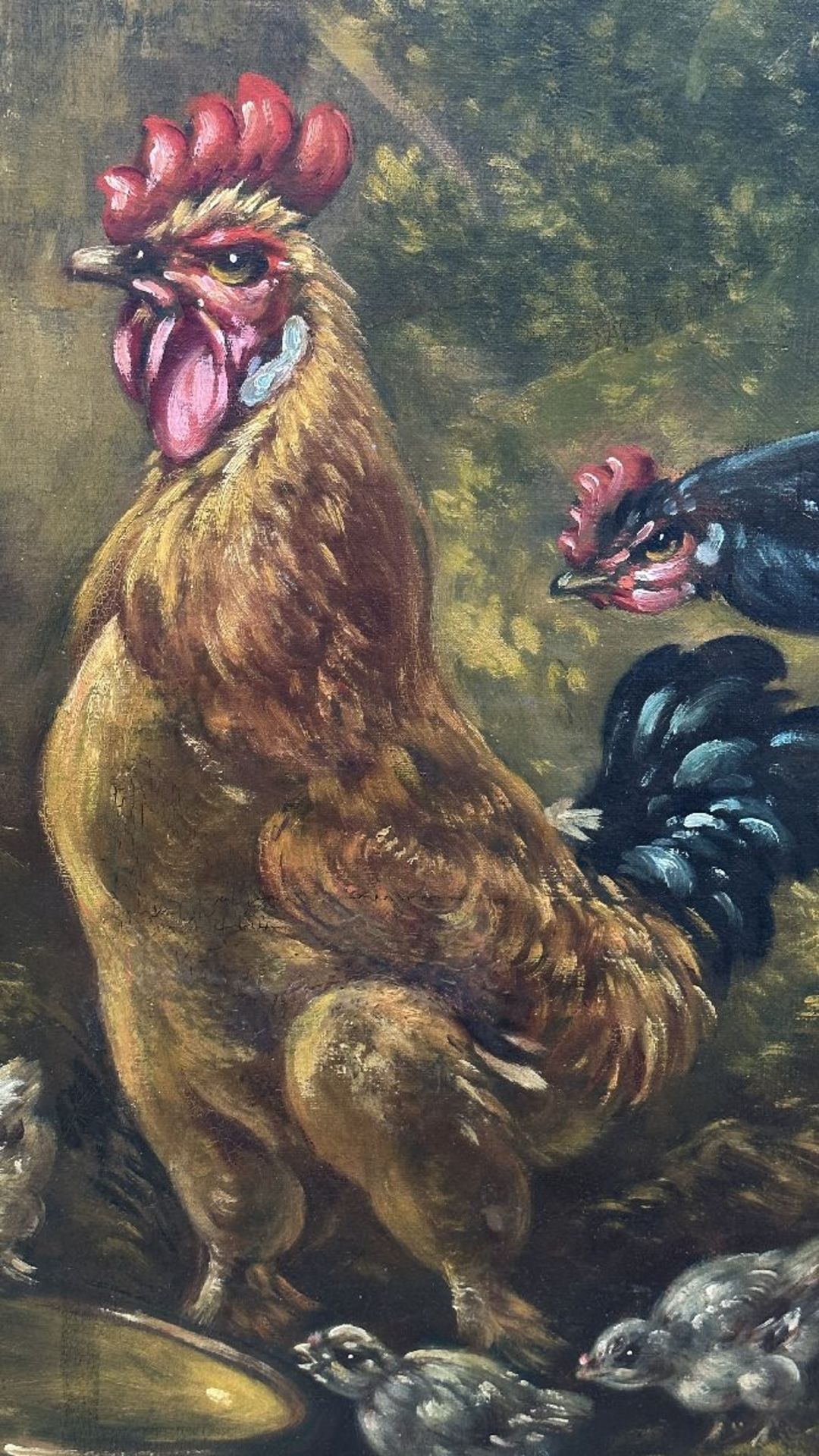 Paul Schouten: painting (o/c) 'chicken' (*) - Image 3 of 5