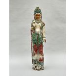 Chinese Guanyin in polychromed wood (*)