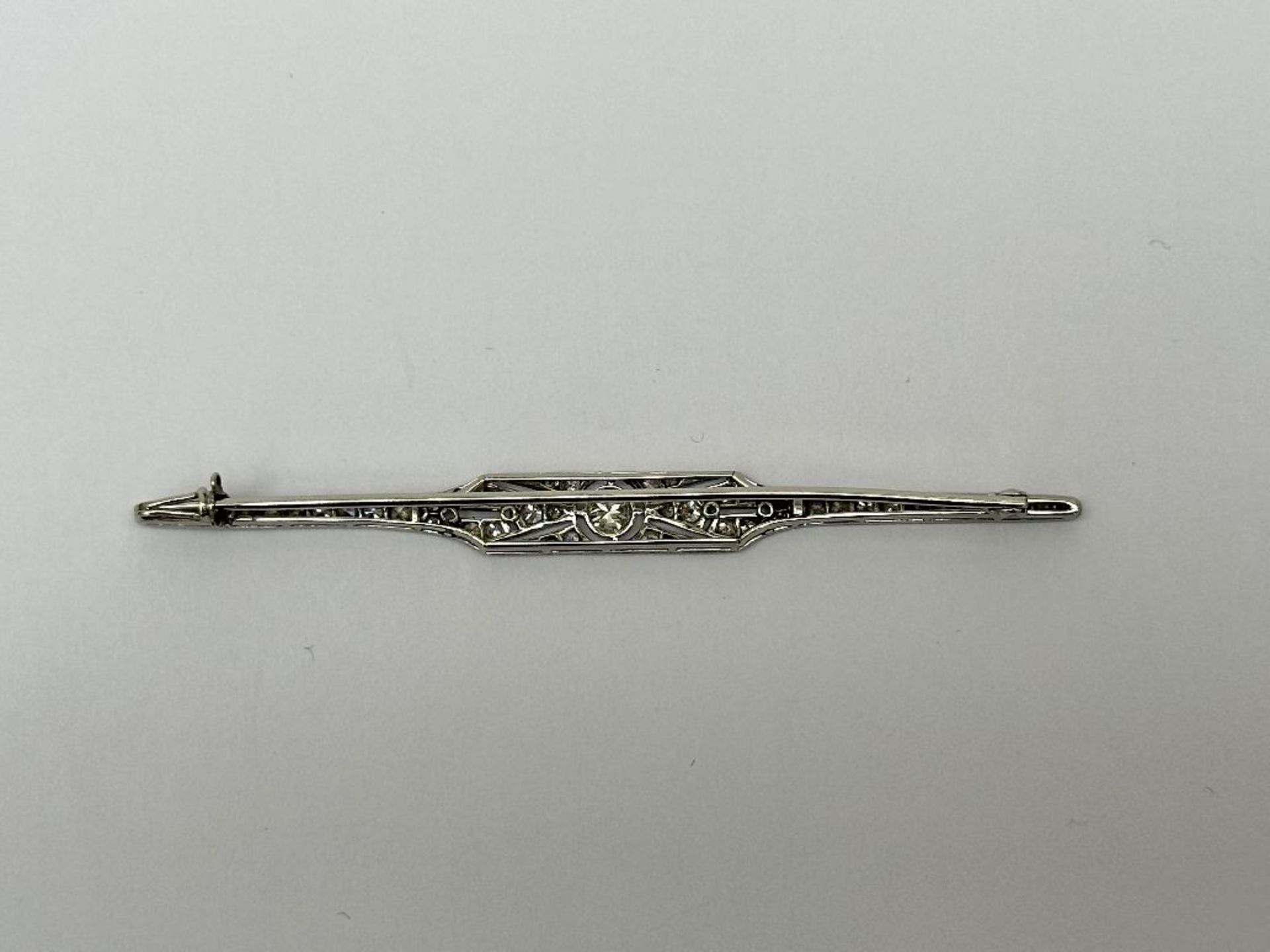 Art Deco brooch with diamonds - Bild 6 aus 6