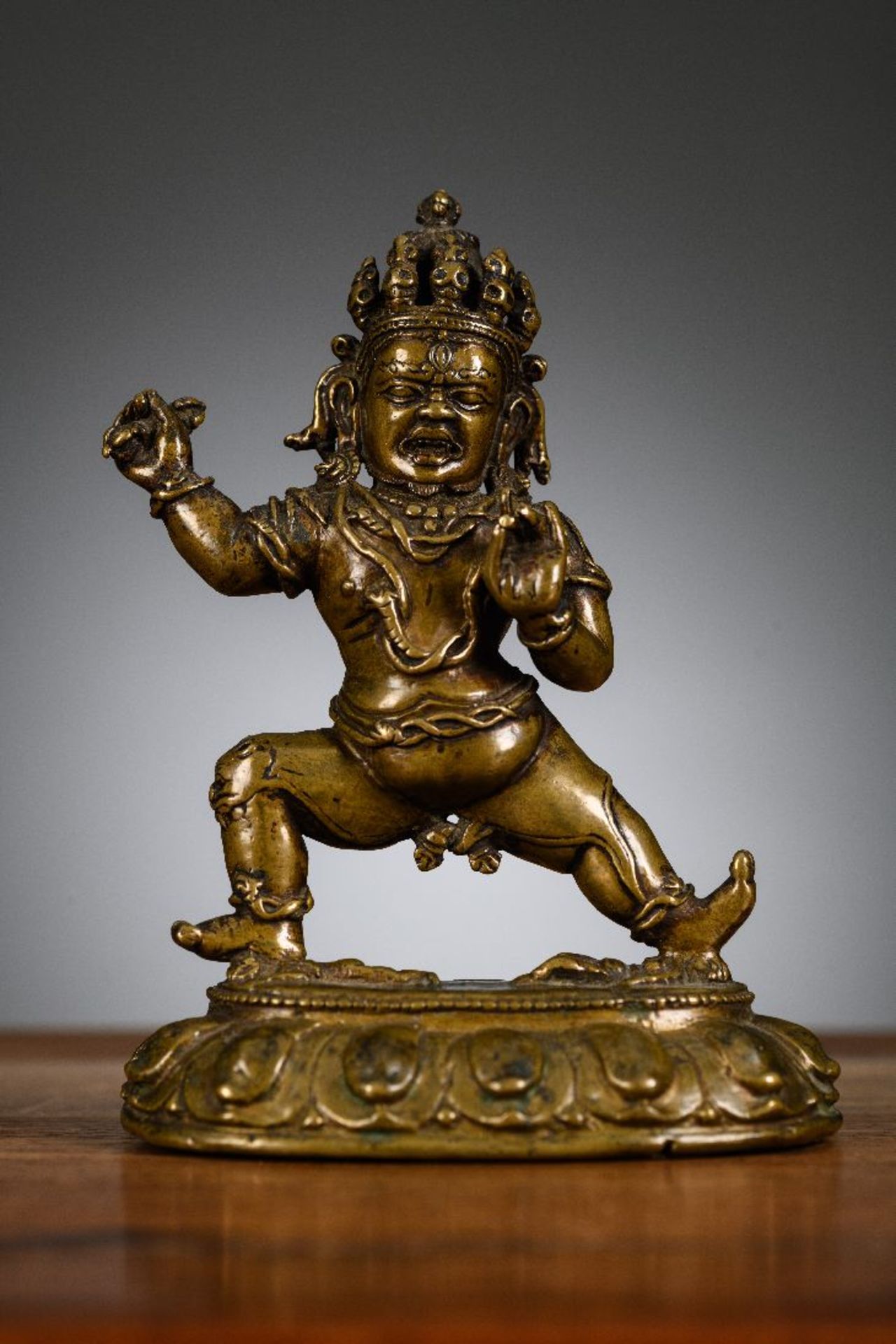 A fine Tibetan statue 'Vajrapani', 14th - 15th century