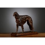 Domien Ingels: sculpture in wengé wood 'greyhound' (*)