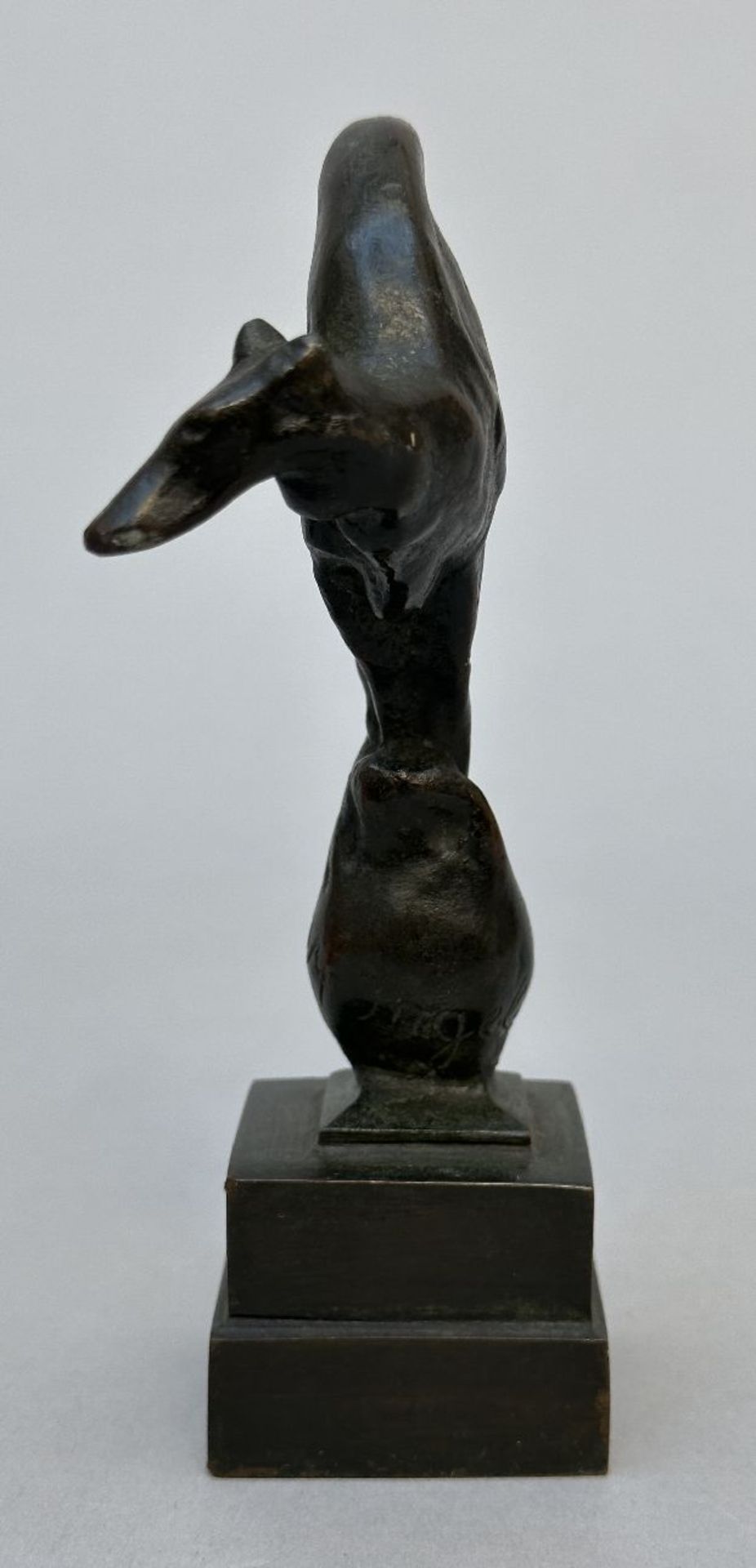 Domien Ingels: greyhound in bronze and fox in ceramic - Image 7 of 10