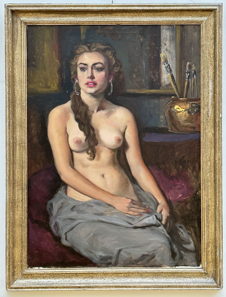 Montero Madrazo (attributed to): painting (o/c) 'female nude' (*) - Image 2 of 4