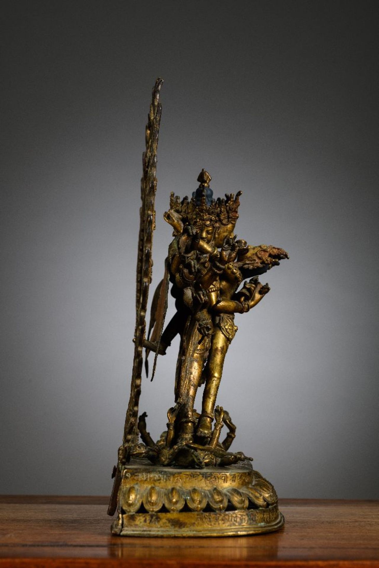 Large bronze Nepalese statue 'Chakrasamvara', 18th - 19th century - Image 6 of 9