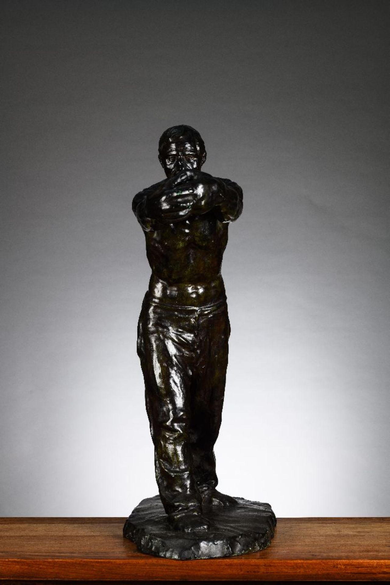 George Minne (1912): bronze statue 'the docker' - Image 3 of 9