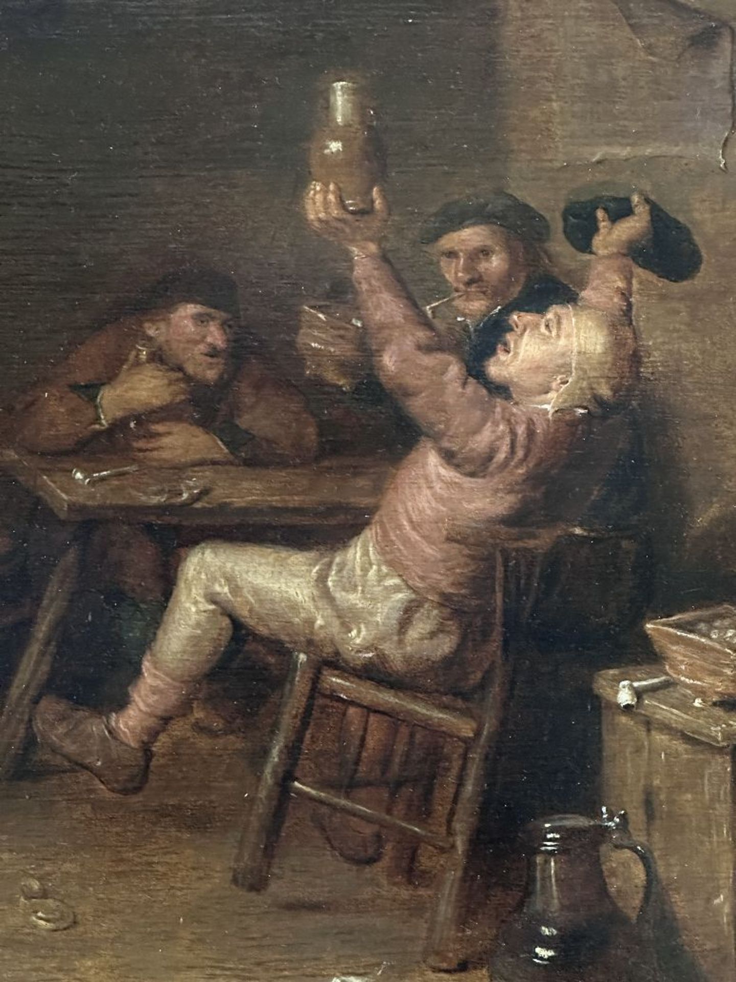 Anonymous (17th century): painting (o/p) 'tavern scene’ - Image 3 of 6