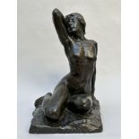 Louis Dubar: 'bathing woman' in patinated plaster