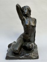 Louis Dubar: 'bathing woman' in patinated plaster