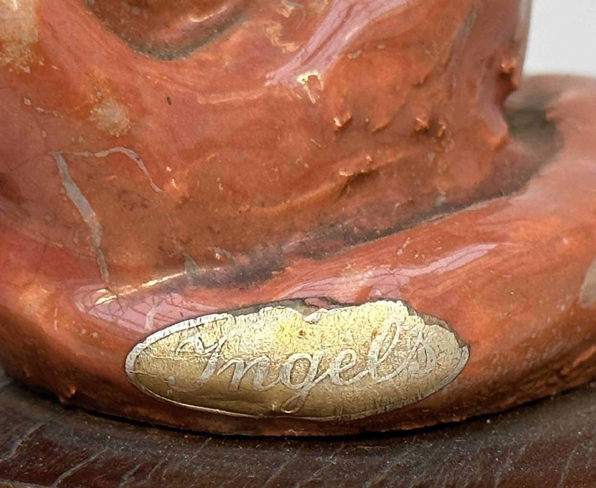 Domien Ingels: greyhound in bronze and fox in ceramic - Image 5 of 10