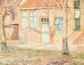 Emile Claus: painting (o/c) 'A sunny orchard in February'