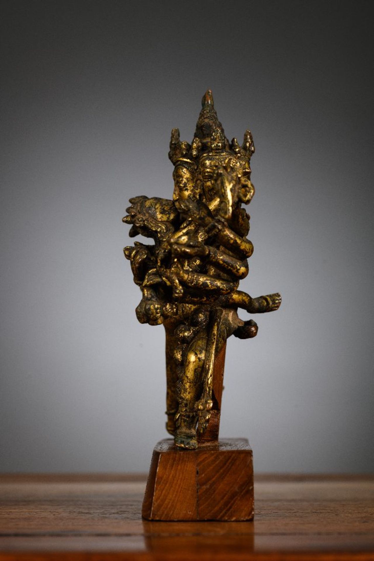 Nepalese statue in gilt bronze 'Chakrasamvara', 17th century - Image 5 of 9