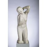 Leon Sarteel: marble statue 'female nude'
