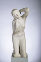 Leon Sarteel: marble statue 'female nude'