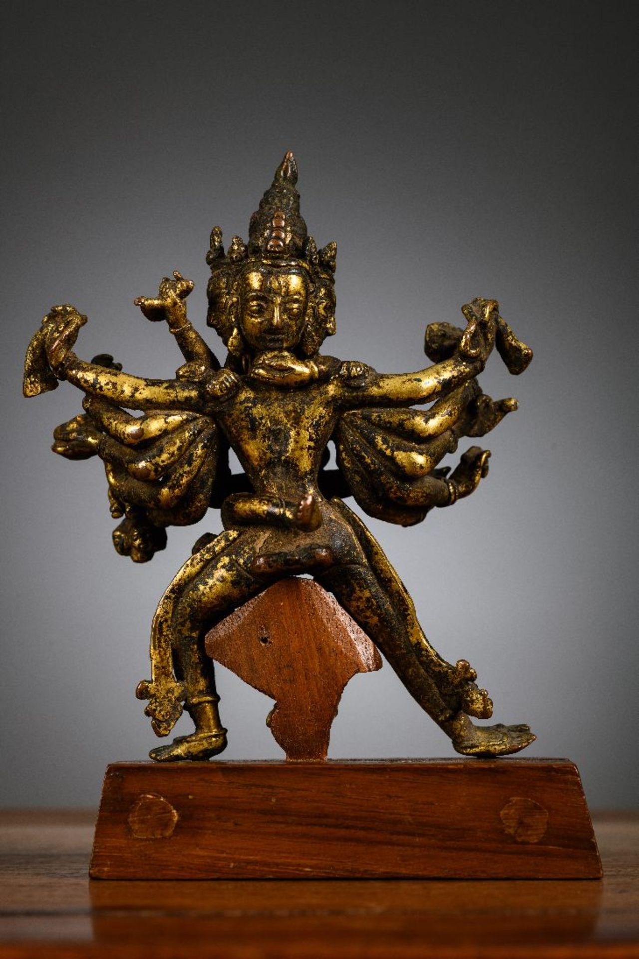 Nepalese statue in gilt bronze 'Chakrasamvara', 17th century - Image 4 of 9
