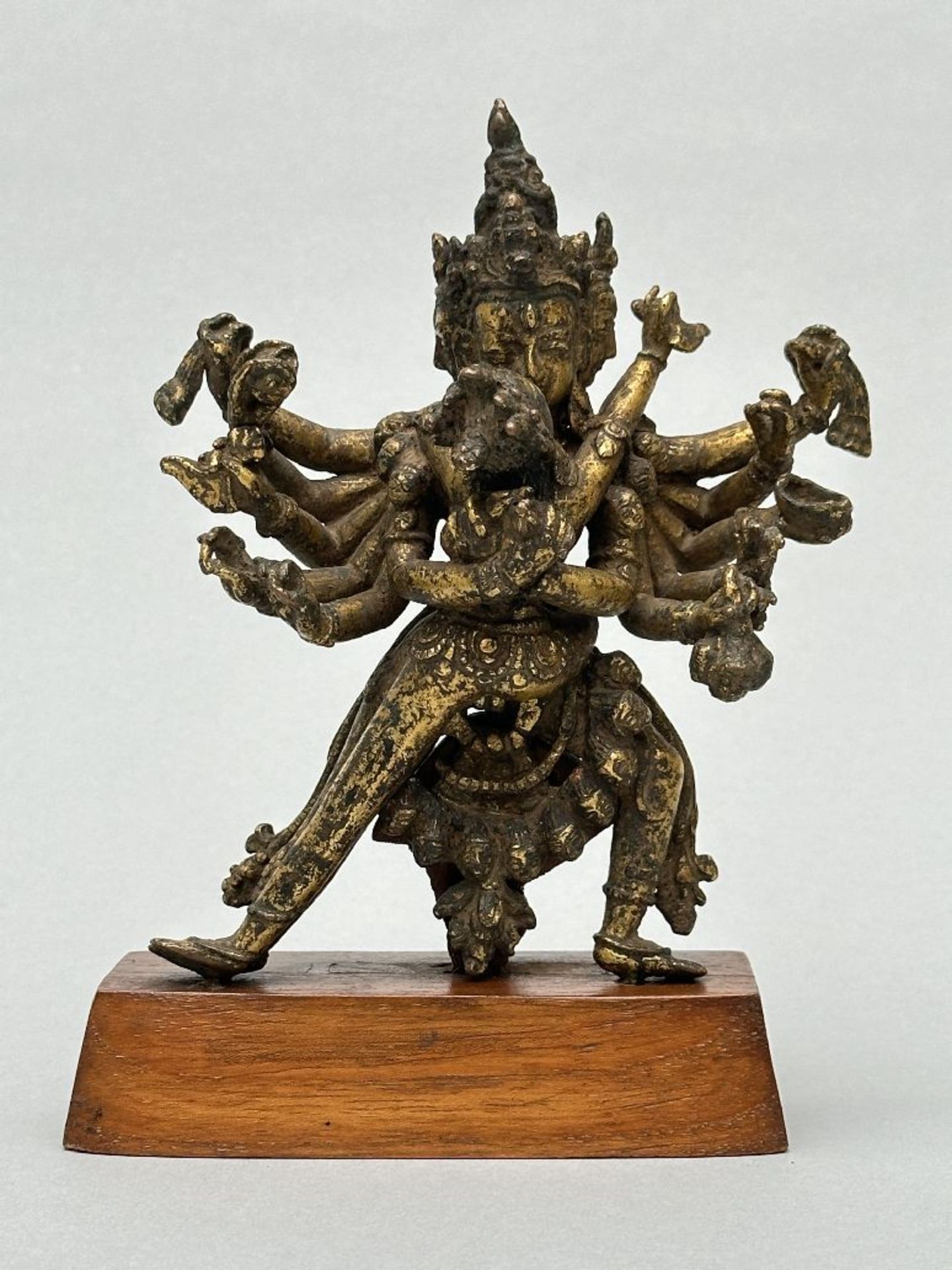 Nepalese statue in gilt bronze 'Chakrasamvara', 17th century - Image 6 of 9