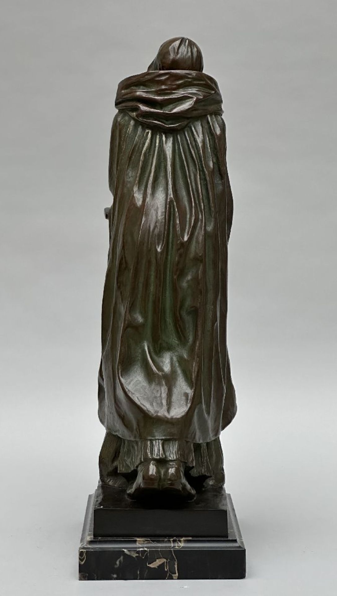 Edmond Lefever: bronze statue 'praying woman' - Image 3 of 6