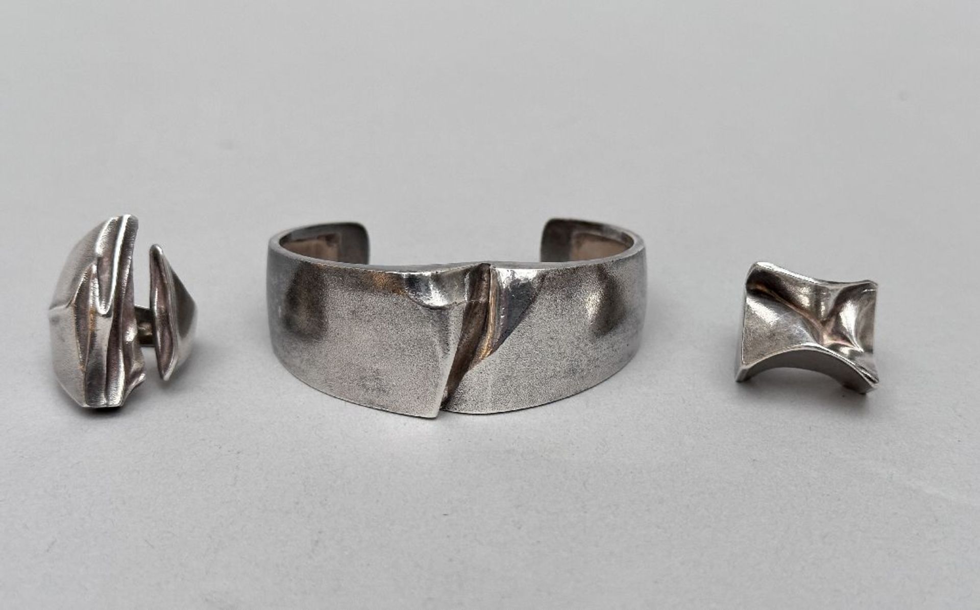 Björn Weckström 'Lapponia' jewels 2 rings and a bracelet