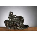 Felice Bialetti (1902): sculpture in bronze 'Leda'