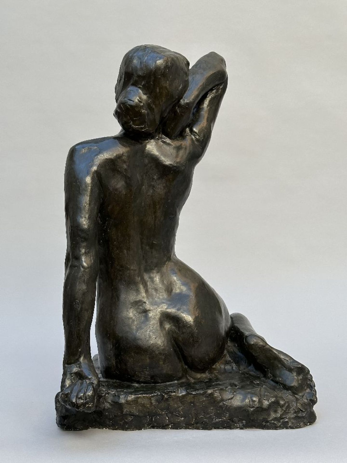 Louis Dubar: 'bathing woman' in patinated plaster - Image 4 of 6