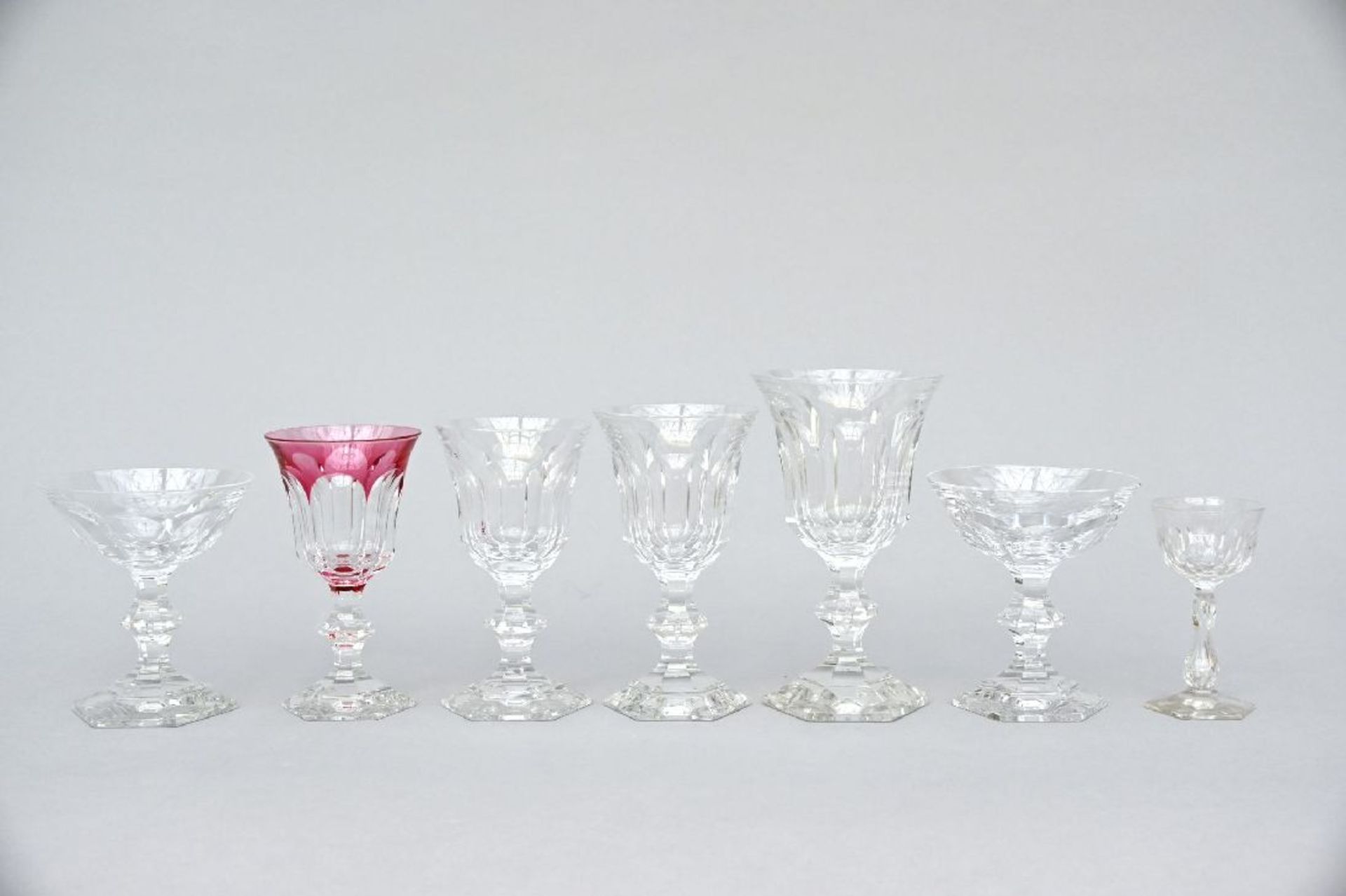 Val Saint Lambert glass set in crystal (*) - Image 3 of 3