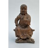 A Chinese wooden sculpture 'sage', 19th century