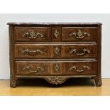 A Louis XIV chest of drawers with inlaywork and bronze decoration, 18th century