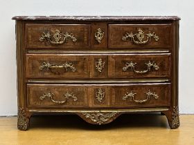 A Louis XIV chest of drawers with inlaywork and bronze decoration, 18th century